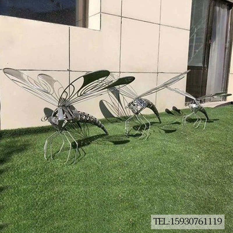 不銹鋼蜻蜓雕塑定制廠家