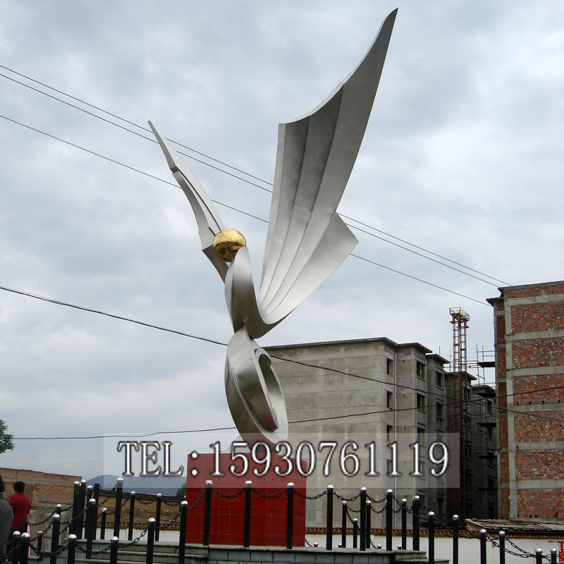 不銹鋼抽象大雁動物雕塑公園廣場景觀雕塑大型金屬鋼雕塑