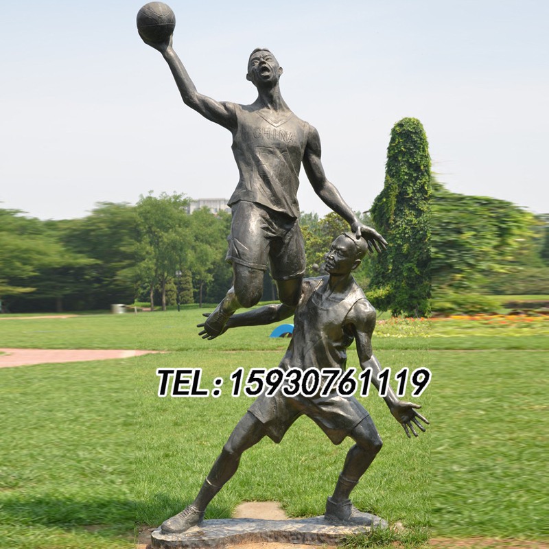 人物打籃球雕塑不銹鋼運動員體育運動雕塑校園主題雕塑