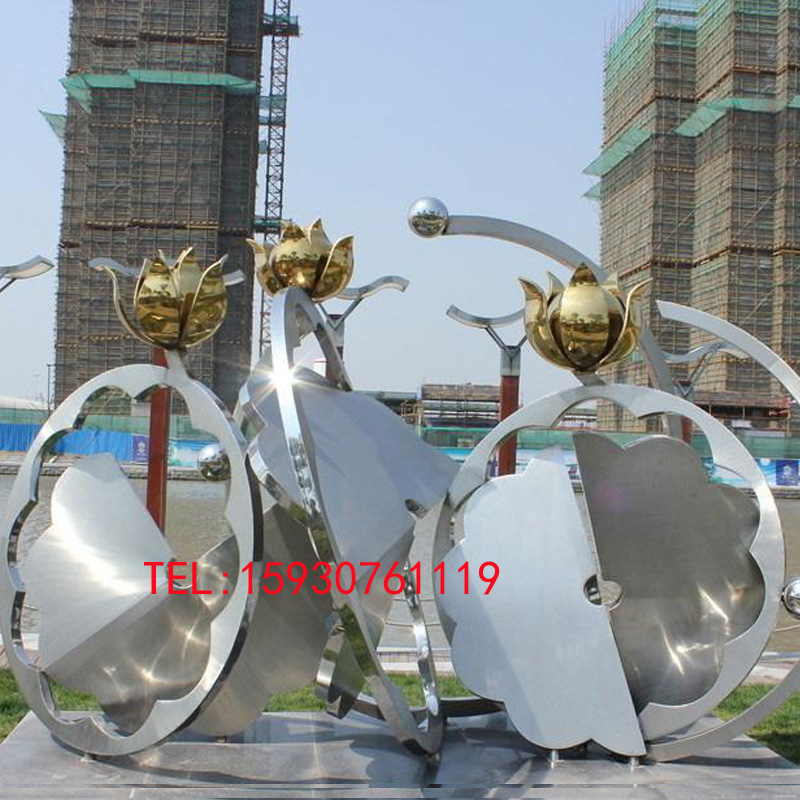 不銹鋼創意雕塑，大型戶外城市廣場小區景觀雕塑，大型不銹鋼抽象雕塑