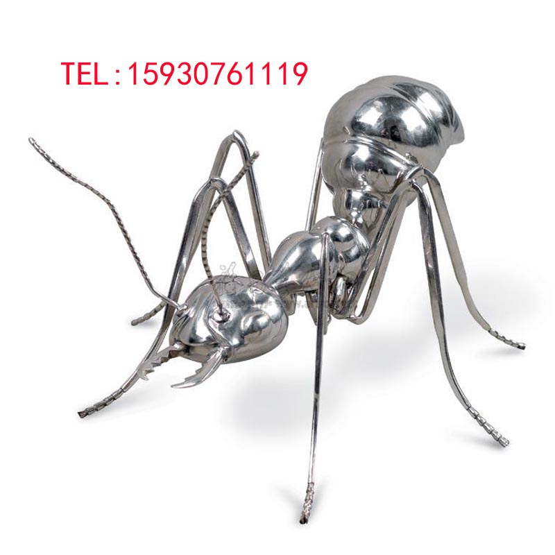 螞蟻不銹鋼彩繪雕塑展覽擺件，戶外大型不銹鋼螞蟻昆蟲動物雕塑