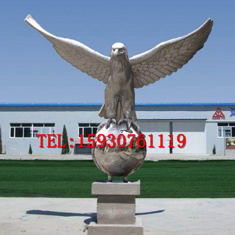 大型不銹鋼老鷹雕塑戶外景觀雕塑企業校園勵志雕塑雄鷹展翅