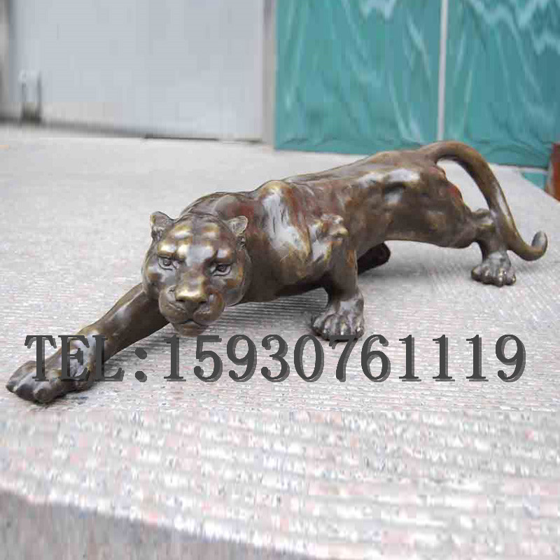 不銹鋼仿銅獵豹雕塑戶外廣場雕塑擺件