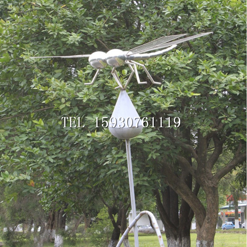 不銹鋼蜻蜓城市廣場草坪公園擺件